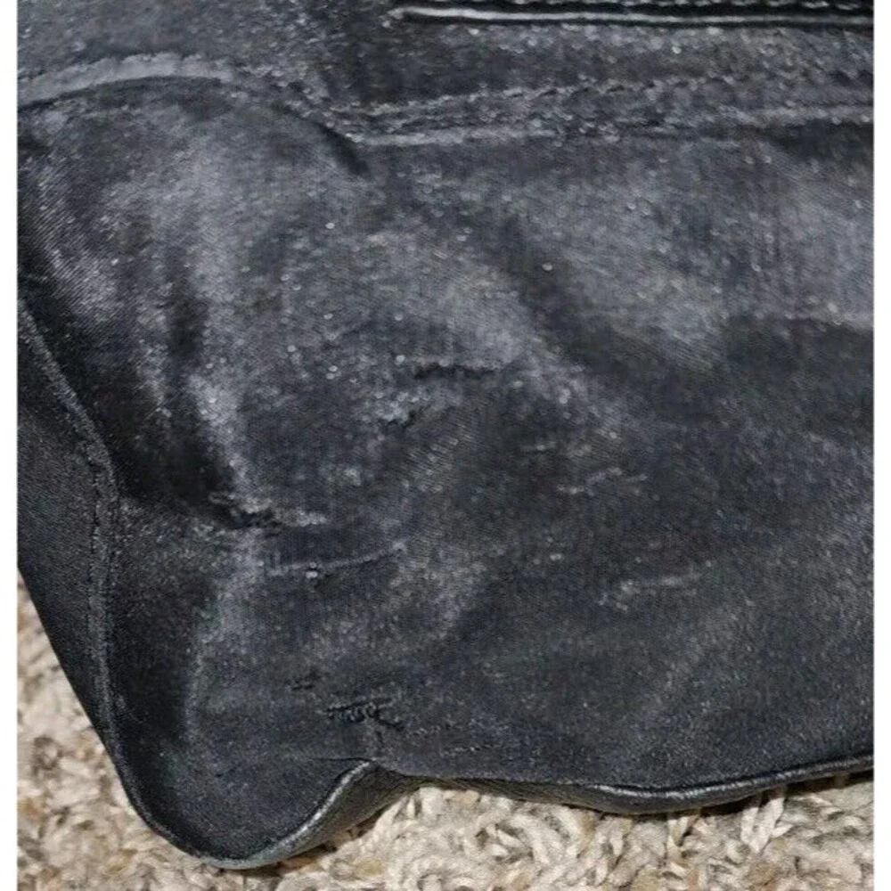 Fossil Messenger Bag Leather Nylon Crossbody Laptop Purse ZB 8843 Black Unisex